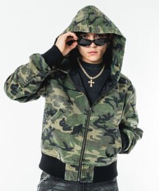 WEGO 【ユニセックス着用ITEM】リップストップフードブルゾン