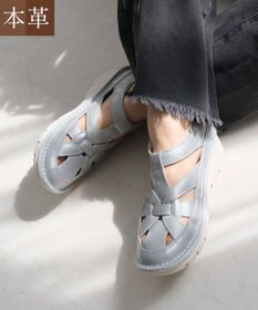 Pointer 本革編み込みグルカサンダル