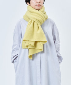 AND WOOL 〈上質な素材と手仕事から生まれたニット〉ホワイトカシミヤ100%の大判ストール