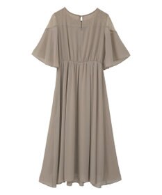 YECCA VECCA レース切替シフォンドレス