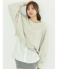 earth music&ecology 裏毛ドロストプルオーバー