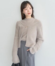 earth music&ecology SET2点チャーム付きシャギーニット＋インナー