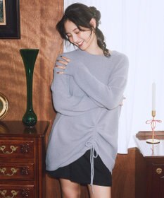 earth music&ecology パウダーシャギーシャーリングニットミニワンピース