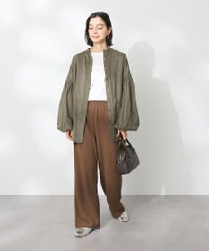 CRAFT STANDARD BOUTIQUE インド綿混パフスリーブシャツ