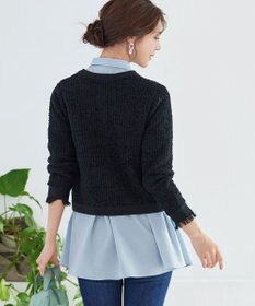 Tiaclasse 【洗える】フレアシャツチュニックブラウス