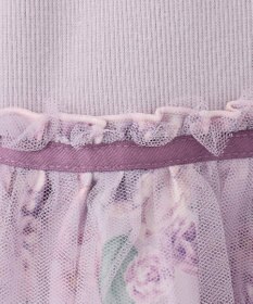 ANY KIDS 花柄ドッキングチュールワンピース