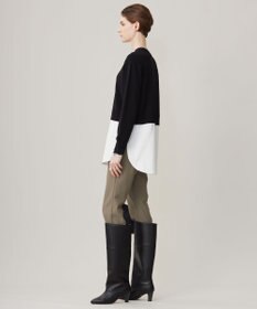 ICB L 【WEB&一部店舗限定カラーあり】クロスコンビ ニットプルオーバー