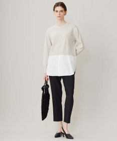 ICB L 【WEB&一部店舗限定カラーあり】クロスコンビ ニットプルオーバー