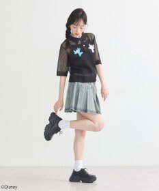 earth music&ecology スティッチ／刺繍ハートボタンニットポロシャツ