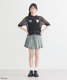 earth music&ecology スティッチ／刺繍ハートボタンニットポロシャツ