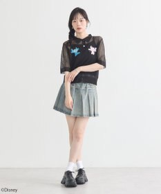 earth music&ecology スティッチ／刺繍ハートボタンニットポロシャツ