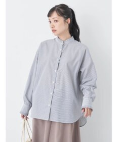 earth music&ecology スタンドフリルシャツ