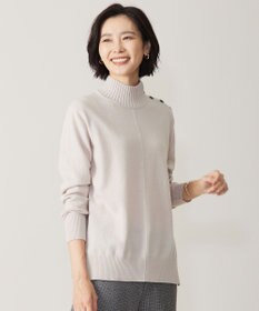 J.PRESS LADIES 【洗える】WOOL BLEND AIR ハイネック ニット