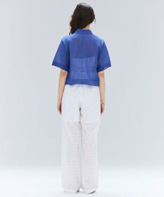 BEIGE， 【洗える・Oggi10月号掲載】MILANO / リネン混シアーポロカラーニット