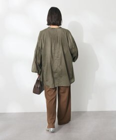 CRAFT STANDARD BOUTIQUE インド綿混パフスリーブシャツ