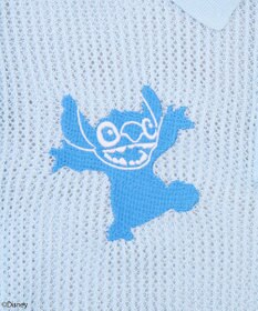 earth music&ecology スティッチ／刺繍ハートボタンニットポロシャツ