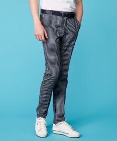 23区GOLF 【MEN】【撥水・ストレッチ】サッカーストライプ フルレングスパンツ