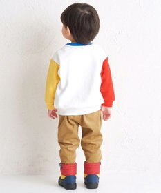 MIKI HOUSE HOT BISCUITS 【80-120cm】ビッグフェイスプリント 裏毛パイル素材 トレーナー