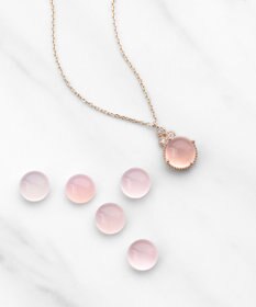 TOCCA 【WEB限定】BLOOMING BUD K10 NECKLACE K10 天然石カボションカット ダイヤモンド ネックレス