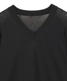 YECCA VECCA Vネックスリットニット