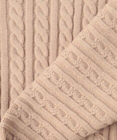 ANY L 【洗濯機可】クロップド丈ケーブルニット