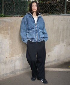 WEGO 【ユニセックス着用ITEM/MLサイズ展開/ウエストゴム】ボンディングスウェットパンツ