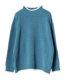 CRAFT STANDARD BOUTIQUE 洗えるモールニット配色プルオーバー