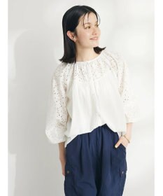 CRAFT STANDARD BOUTIQUE インド綿アイレット刺繍ブラウス