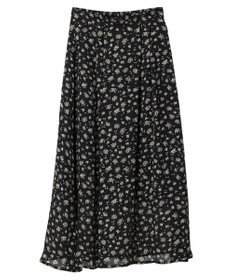 earth music&ecology キンモクセイ柄フレアスカート