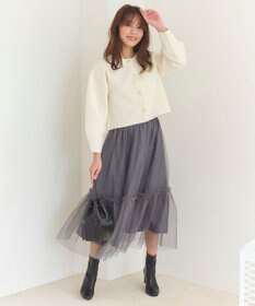 Feroux 【洗える】ラメチュール スカート