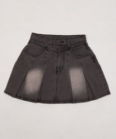 WEGO デニムプリーツミニスカート