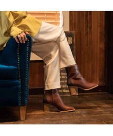 MODE ET JACOMO <MODE ET JACOMO>バック切り替えスクエアトゥショートブーツ