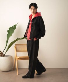 WEGO ネップデニムバギーパンツ