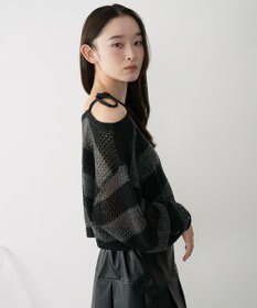 WEGO モヘアタッチ2WAYワンショルニット