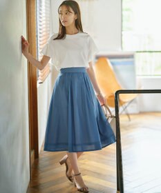 組曲 GIZAプレーティング天竺フリルスリーブ Tシャツ