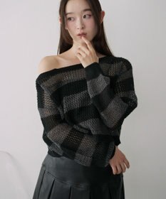 WEGO モヘアタッチ2WAYワンショルニット