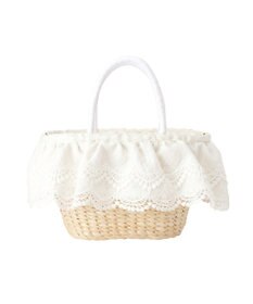 Maison de FLEUR 【2Way】レースフリルメイズ2Wayカゴバッグ