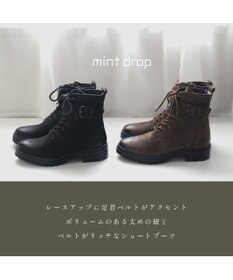 Pointer 本革 足首ベルトレースアップブーツ