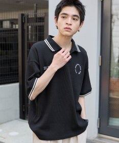 WEGO 【ユニセックス着用ITEM/MLサイズ展開】ワッフルラインポロ