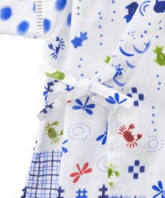 MIKI HOUSE HOT BISCUITS 【ミキハウス】【80-110cm】パッチワーク柄プッチー甚平スーツ