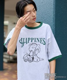 WEGO 【ユニセックス着用ITEM/MLサイズ展開】別注PEANUTSプリントT（SS）