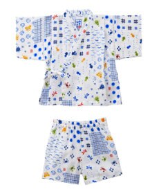 MIKI HOUSE HOT BISCUITS 【ミキハウス】【80-110cm】パッチワーク柄プッチー甚平スーツ