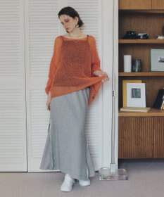 YECCA VECCA 袖シャーリングシアーニット