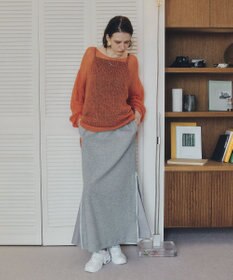 YECCA VECCA 袖シャーリングシアーニット