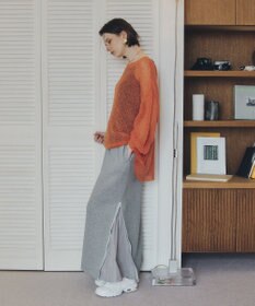 YECCA VECCA 袖シャーリングシアーニット