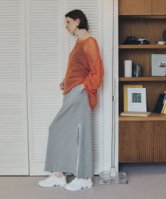 YECCA VECCA 袖シャーリングシアーニット