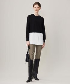 ICB L 【WEB&一部店舗限定カラーあり】クロスコンビ ニットプルオーバー