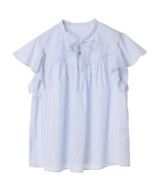 earth music&ecology ギャザーフレンチスリーブブラウス