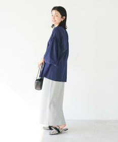 CRAFT STANDARD BOUTIQUE インド綿混パフスリーブシャツ