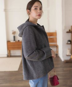 組曲 L 【2WAY】ウールモッサ ショートコート